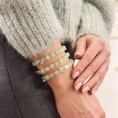 Eis-Matcha | Glitzerglas | Zuckerwürfel-Armband